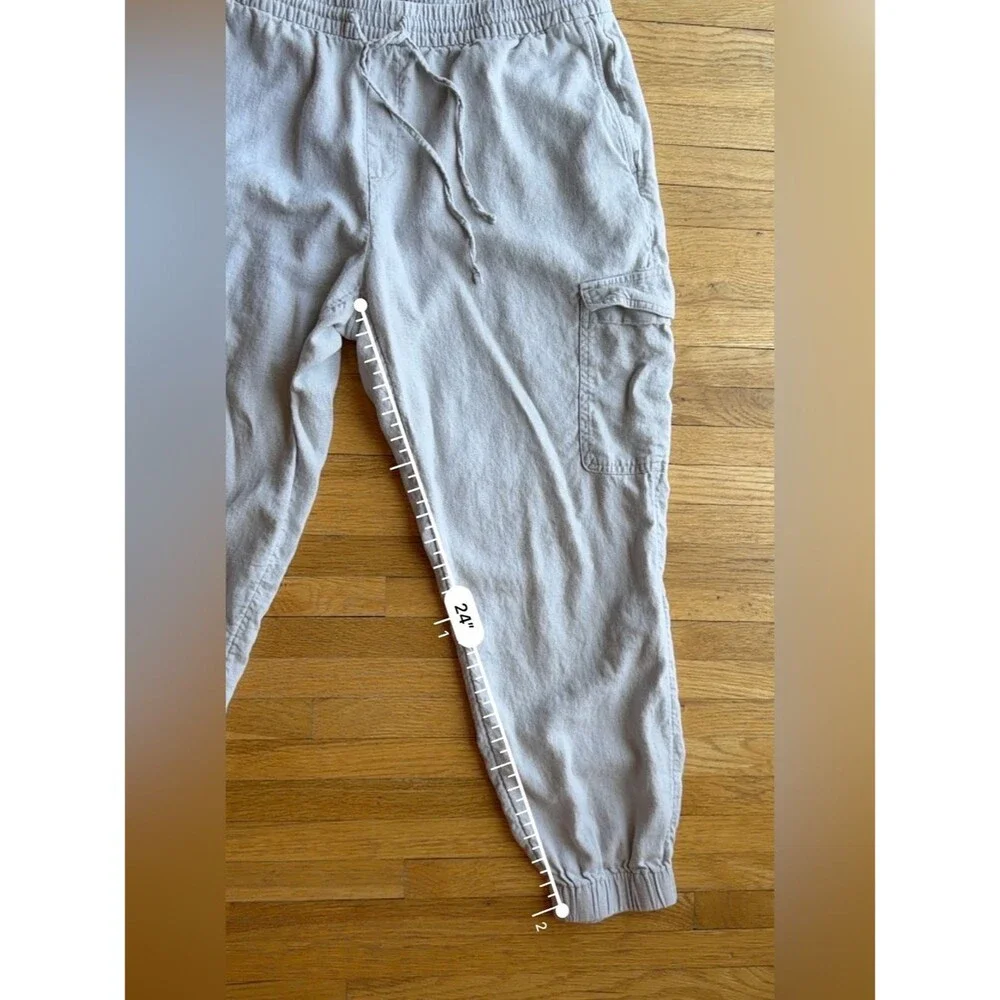 Banana Republic Linen Blend Jogger Style Pants Women’s L Euro Summer Chic Comfy